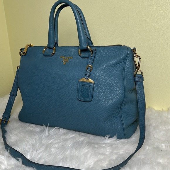 💯Authentic Prada Blue Leather Women's Bag🍀 - Picture 4 of 16